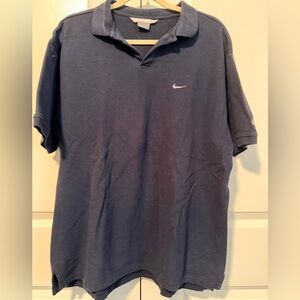 Nike Men’s Navy Blue Polo Shirt Short Sleeve Embroidered Swoosh Logo Size XL